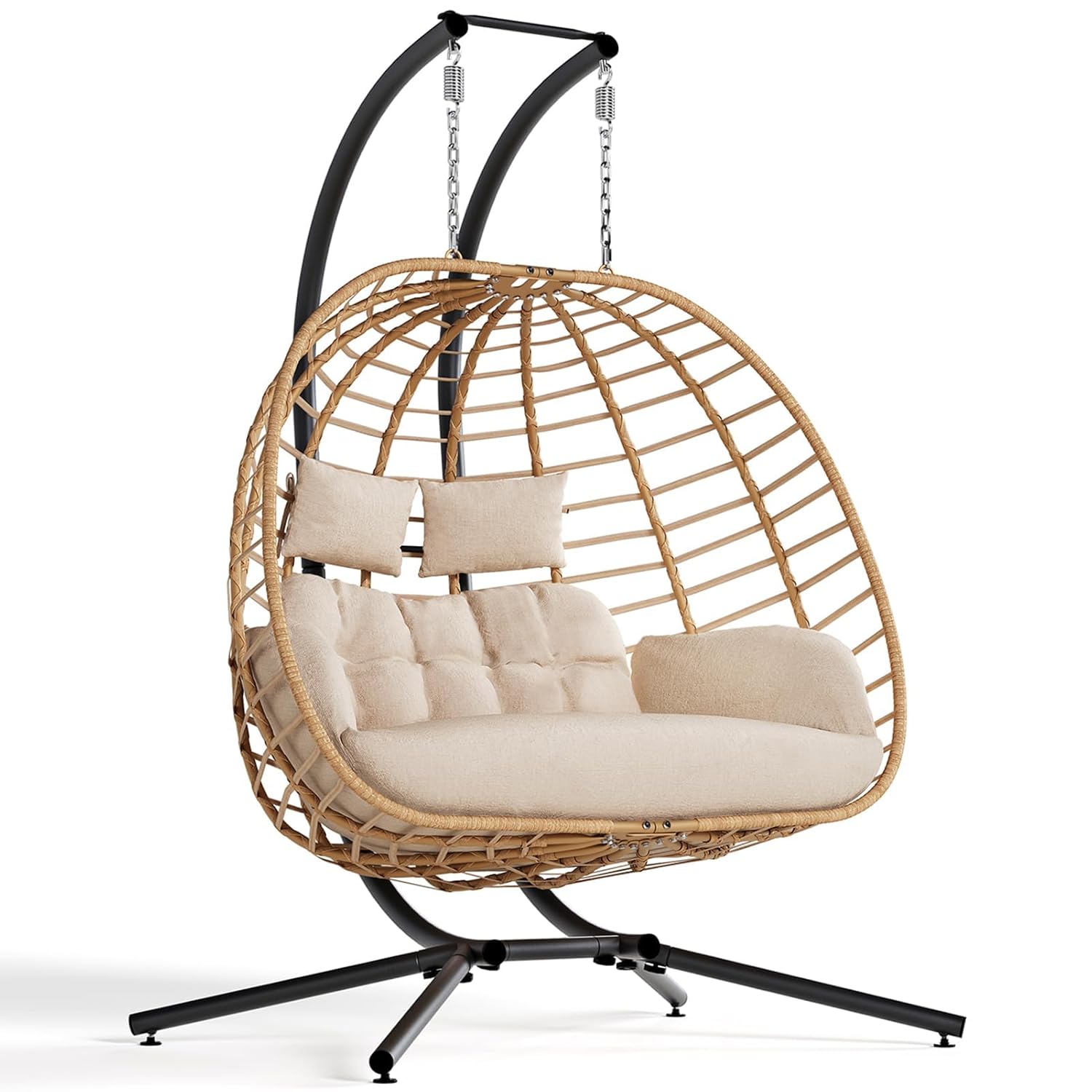 Hanging Egg Chair - Double Hanging Egg Chair with Stand,