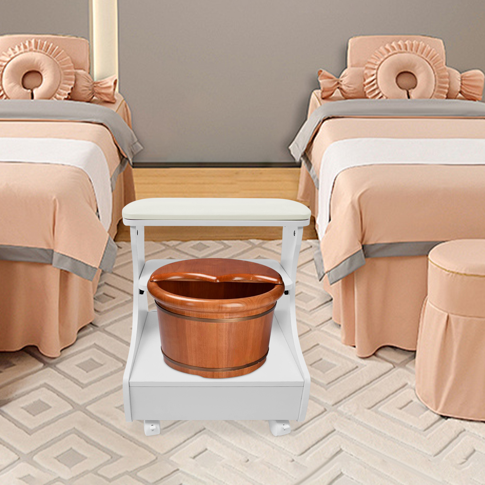 Outdoor Furniture Glides - Foot Rest Pedicure Manicure Furniture, Trolley
