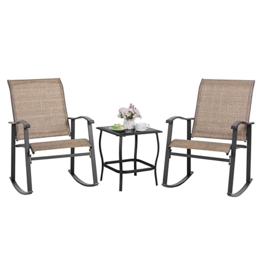 Outdoor Furniture Patio - Shintenchi Rocking Chair Outdoor with Table