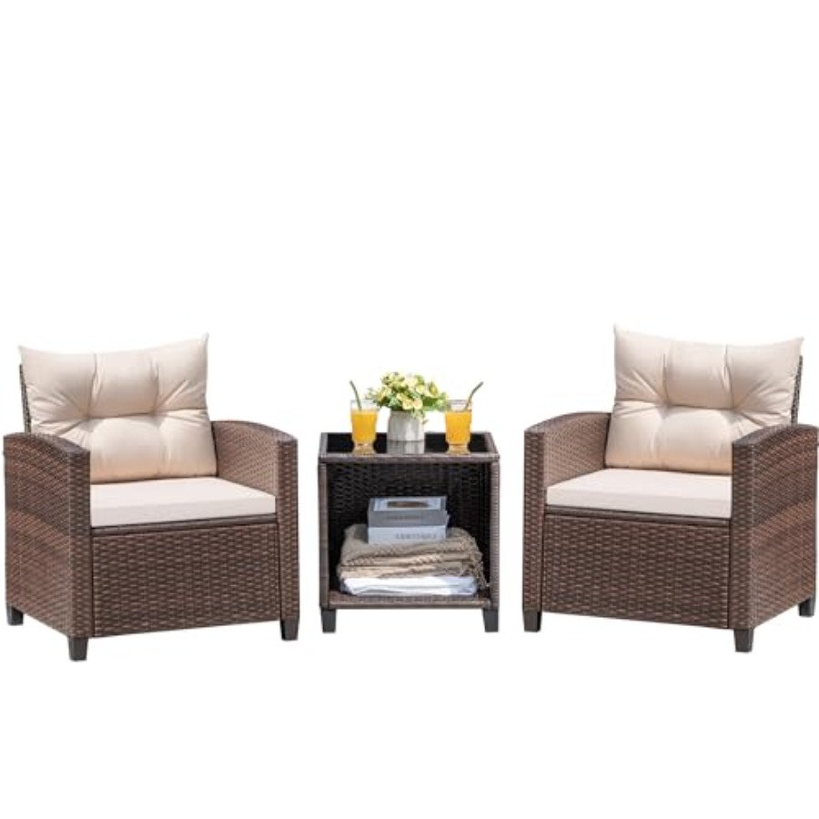Outdoor Furniture Patio - Devoko 3 Pieces Patio Furniture Set