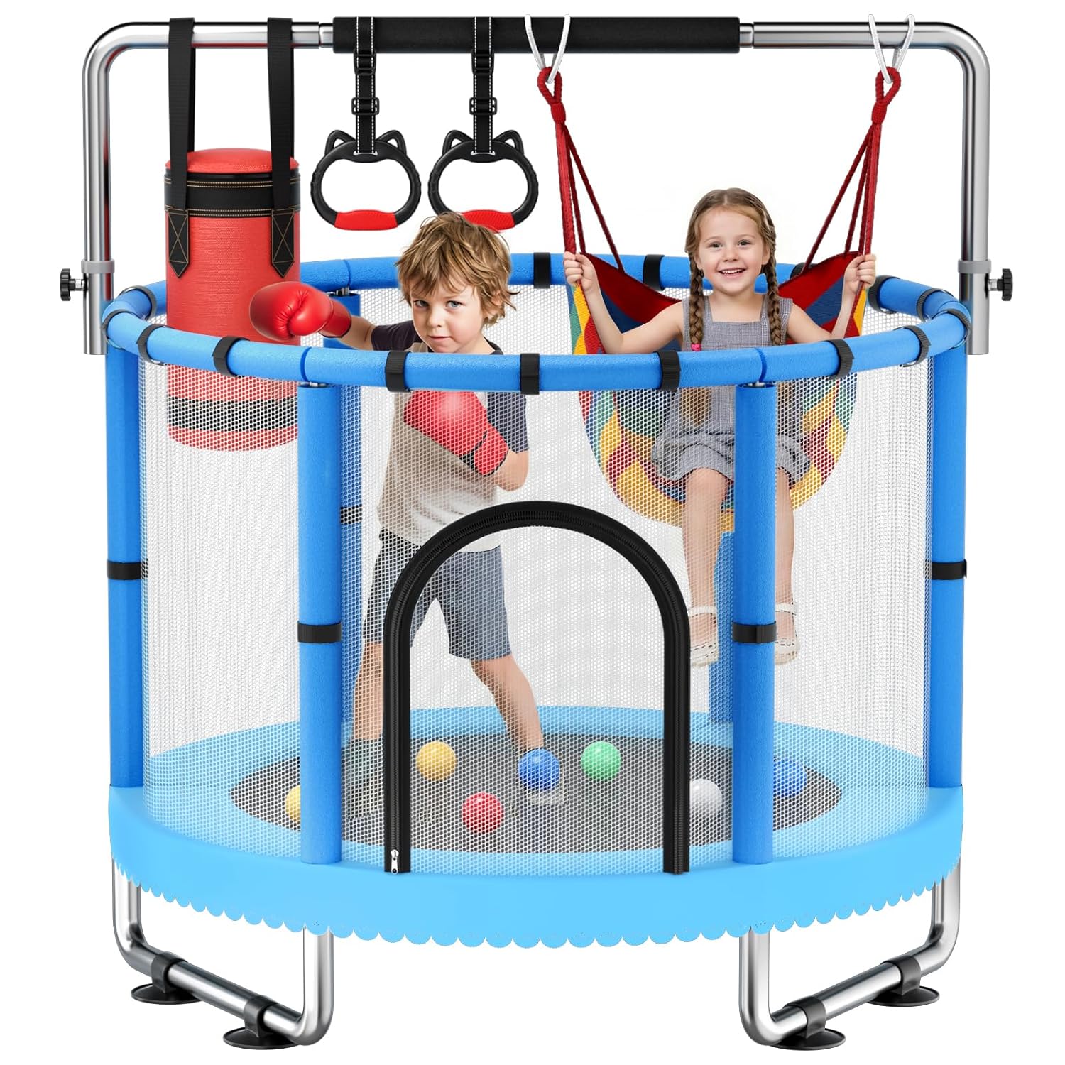 Outdoor Furniture Sale - Toddler Trampoline,Trampoline for Kids with Enclosure,440lbs