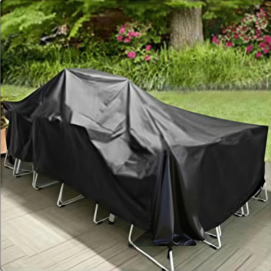 Outdoor Furniture Fabric Waterproof - Durable Pure Black PVC Waterproof and