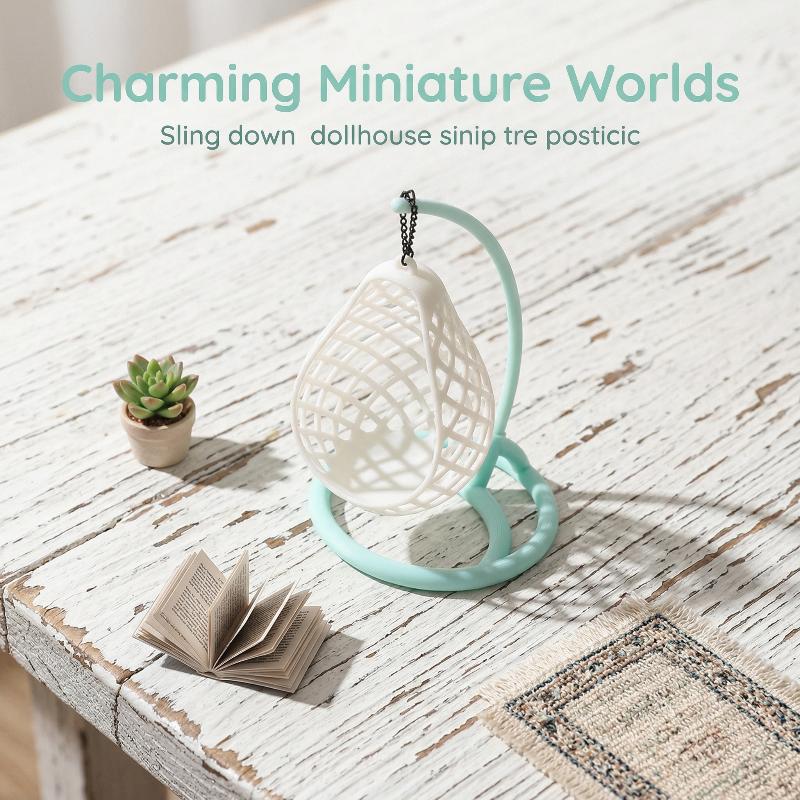 [JN] 1Pcs DIY Diorama Scene Ac - Hanging Egg Chair ulasan dan harga