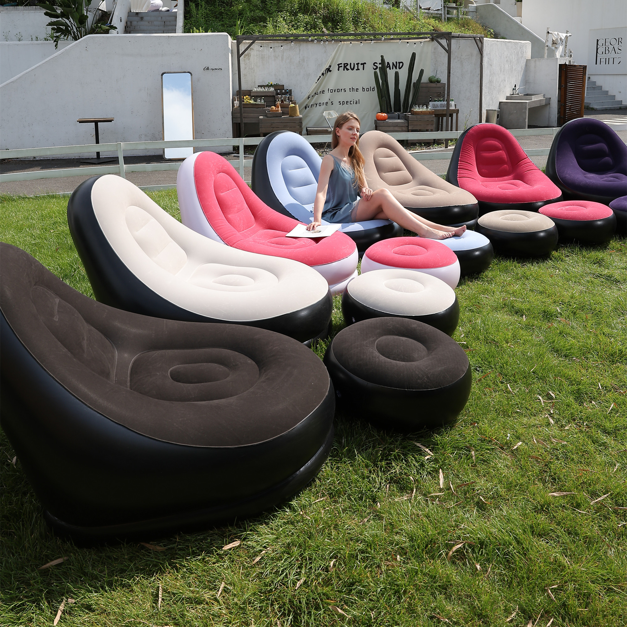 Lazy Couch Sofas Inflatable Ch - Outdoor Furniture Sale ulasan dan harga