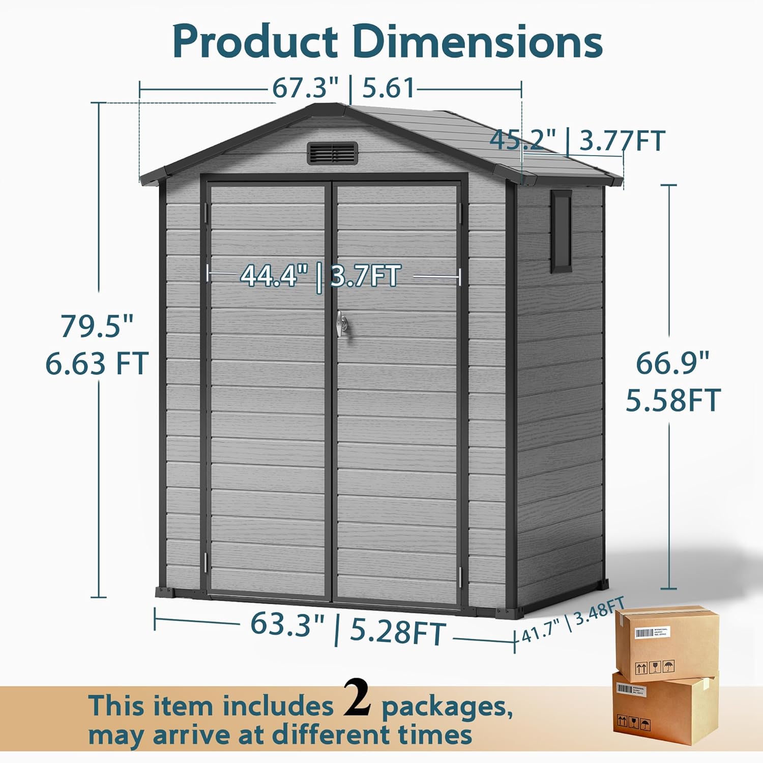 6X4 FT Outdoor Shed, Plastic S - Outdoor Furniture Sale ulasan dan harga