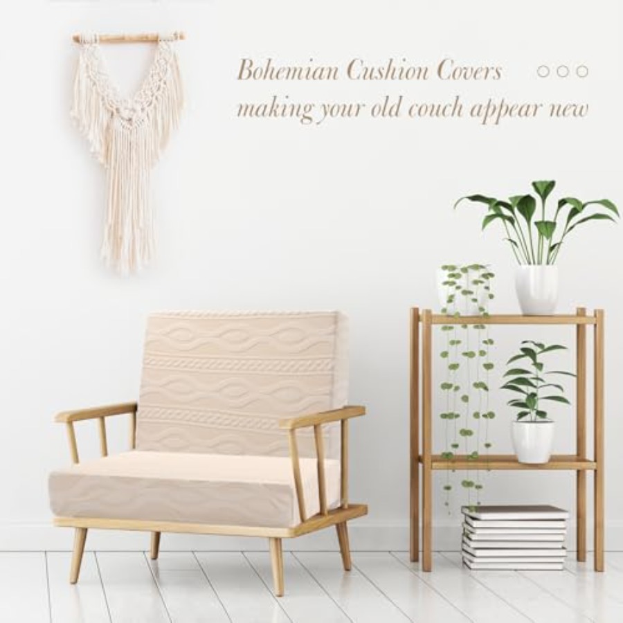 8Pcs Stretch Patio Cushion Cov - Outdoor Furniture Patio ulasan dan harga
