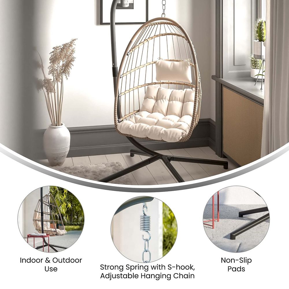 Cleo Indoor Outdoor Patio Hang - Hanging Egg Chair ulasan dan harga