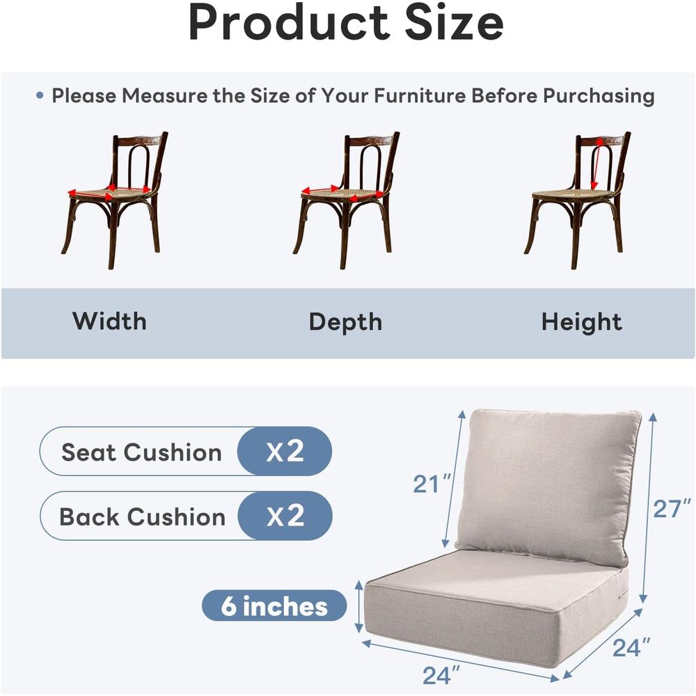 Thick Outdoor Chair Cushions - - Outdoor Furniture Cushions 24 X 24 ulasan dan harga