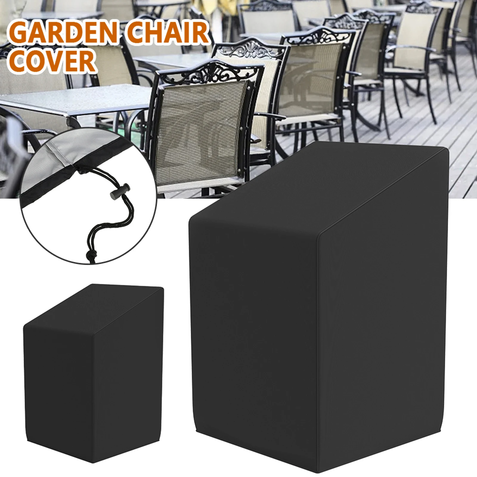 Stacked Chair Dust Cover with  - Outdoor Furniture Fabric Waterproof ulasan dan harga