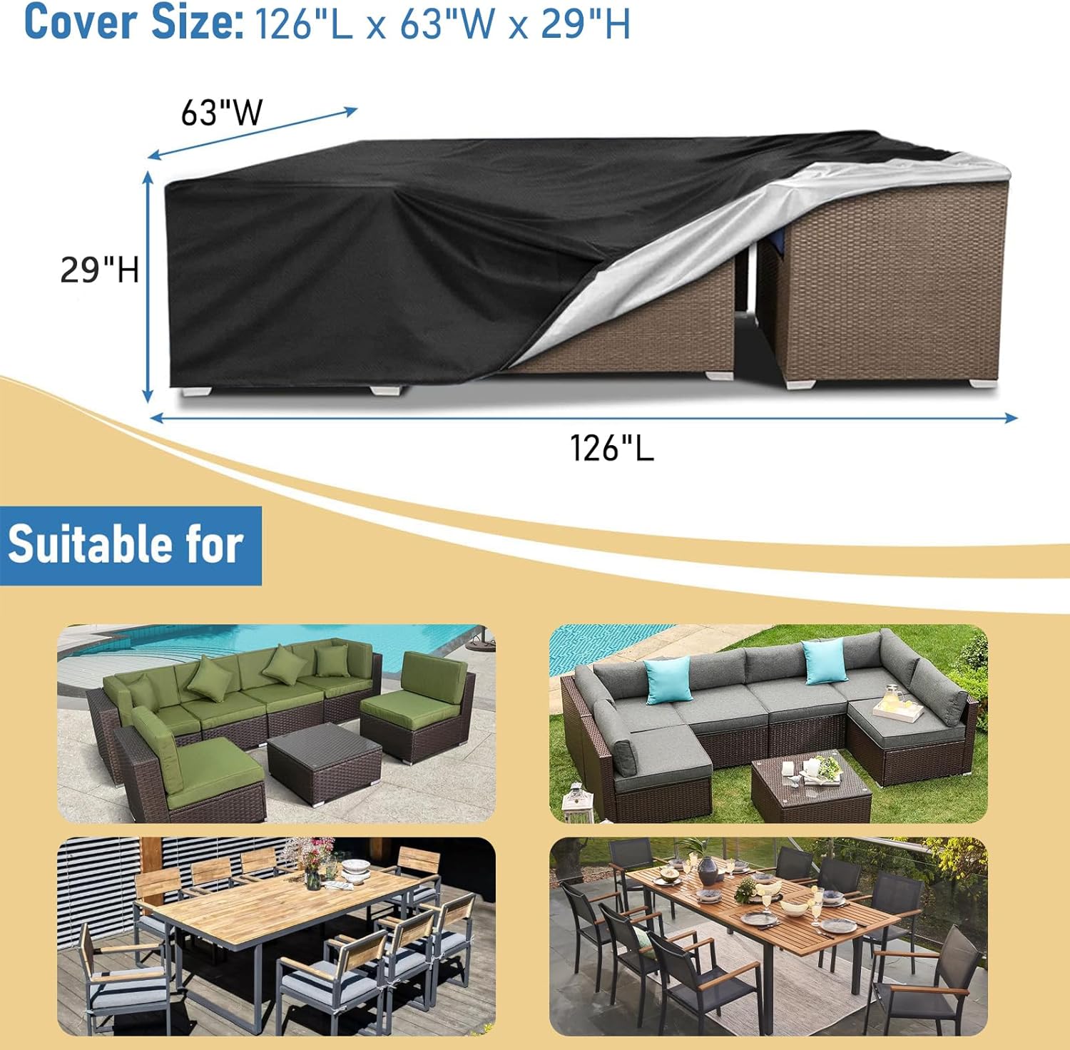 Heavy Duty Waterproof Patio Fu - Outdoor Furniture Fabric Waterproof ulasan dan harga