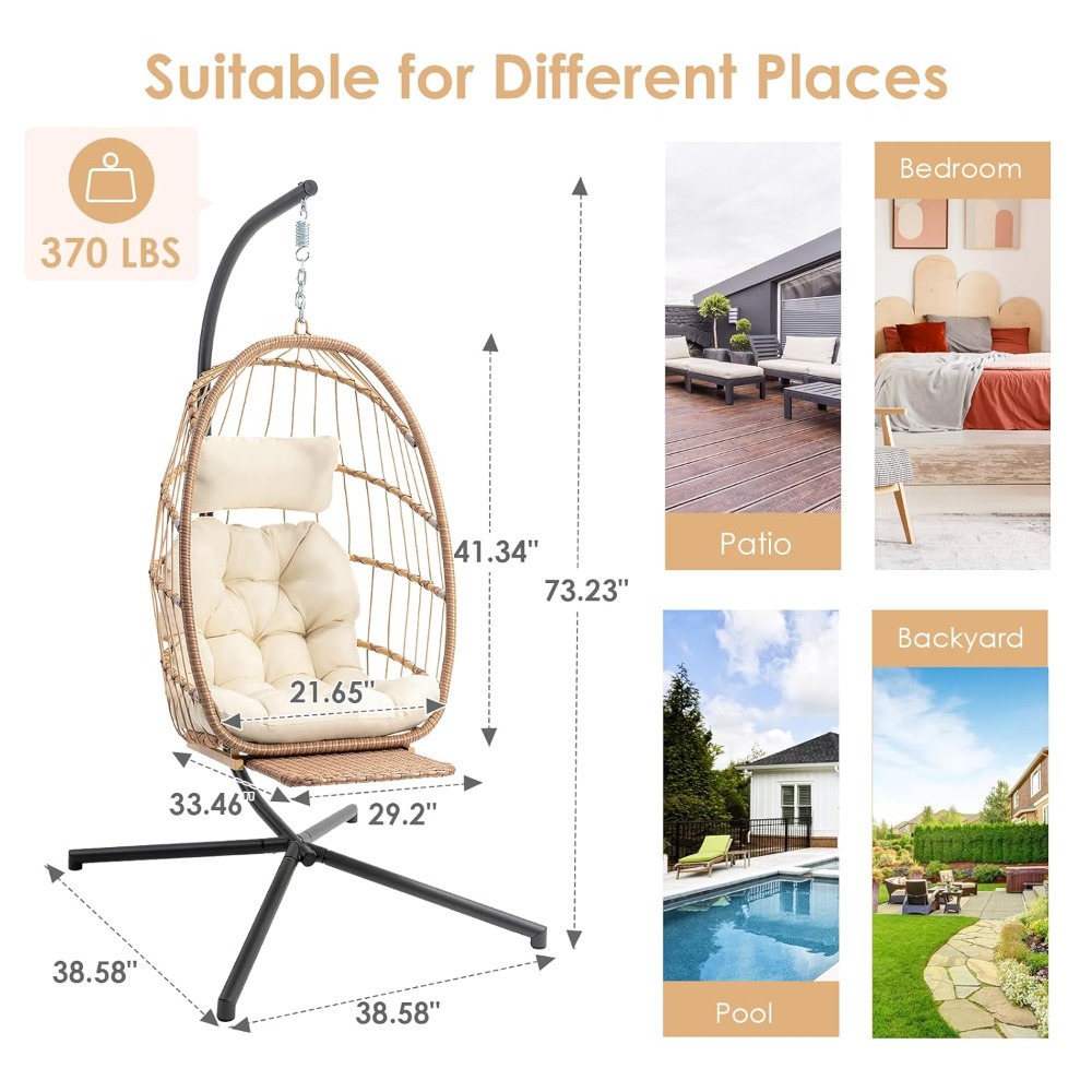 Hanging Egg Chair with Stand a - Hanging Egg Chair ulasan dan harga