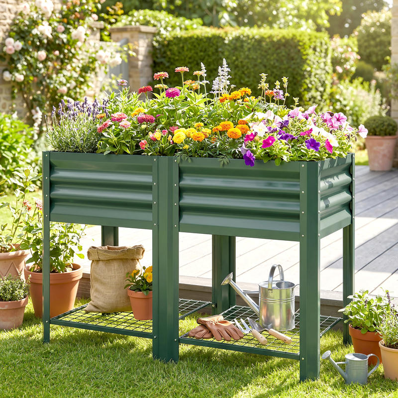 Outsunny Raised Garden Bed Gal - Garden Storage Box ulasan dan harga
