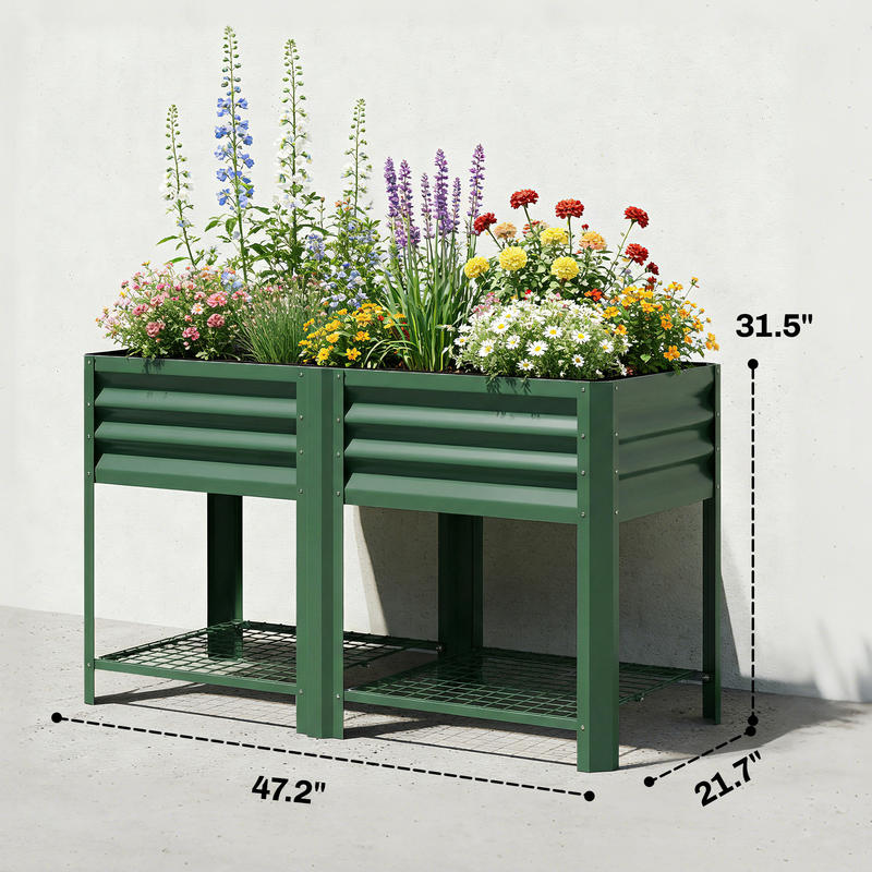 Outsunny Raised Garden Bed Gal - Garden Storage Box ulasan dan harga