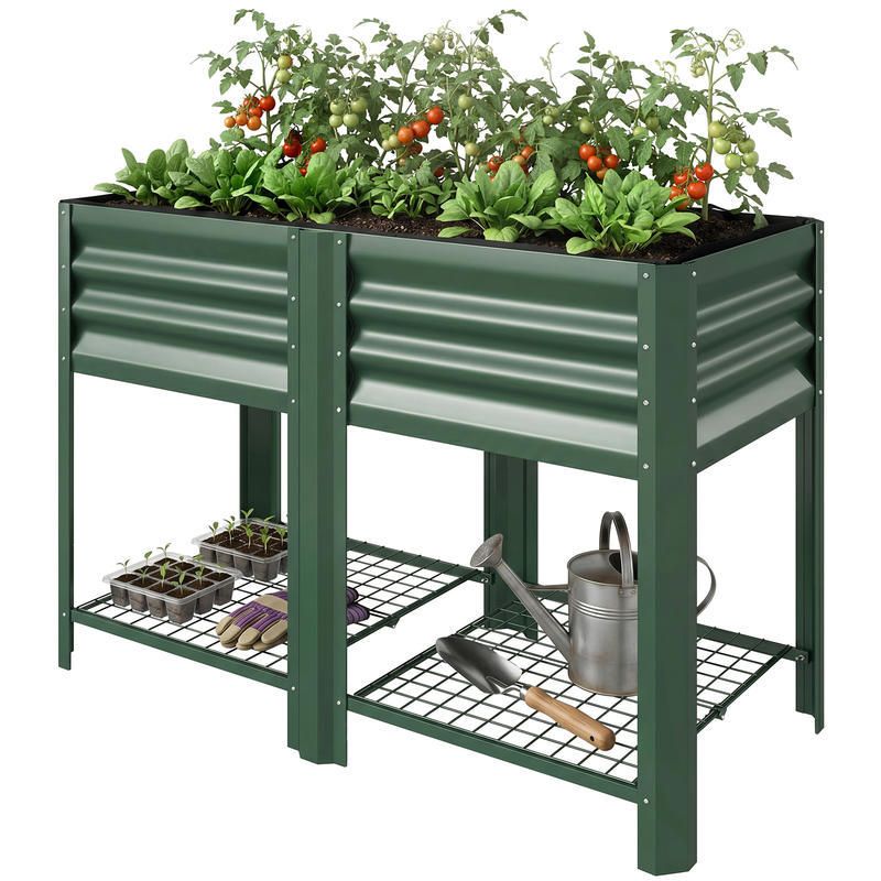 Outsunny Raised Garden Bed Gal - Garden Storage Box ulasan dan harga