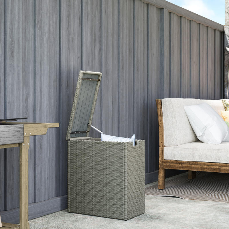 Poly Rattan Garden Box, 66 L S - Garden Storage Box ulasan dan harga