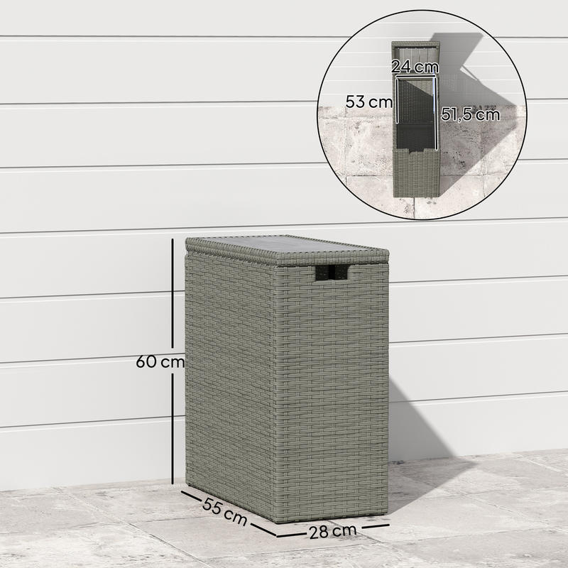 Poly Rattan Garden Box, 66 L S - Garden Storage Box ulasan dan harga