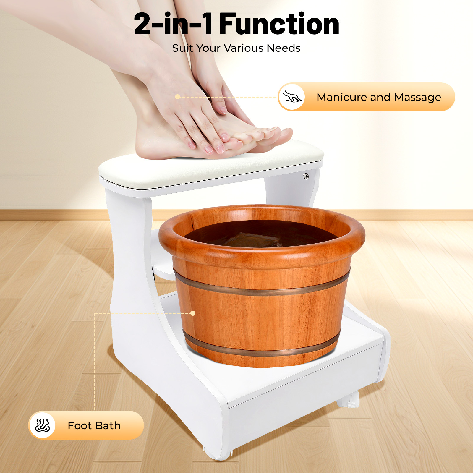 Foot Rest Pedicure Manicure Fu - Outdoor Furniture Glides ulasan dan harga