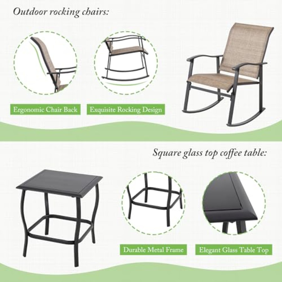 Shintenchi Rocking Chair Outdo - Outdoor Furniture Patio ulasan dan harga
