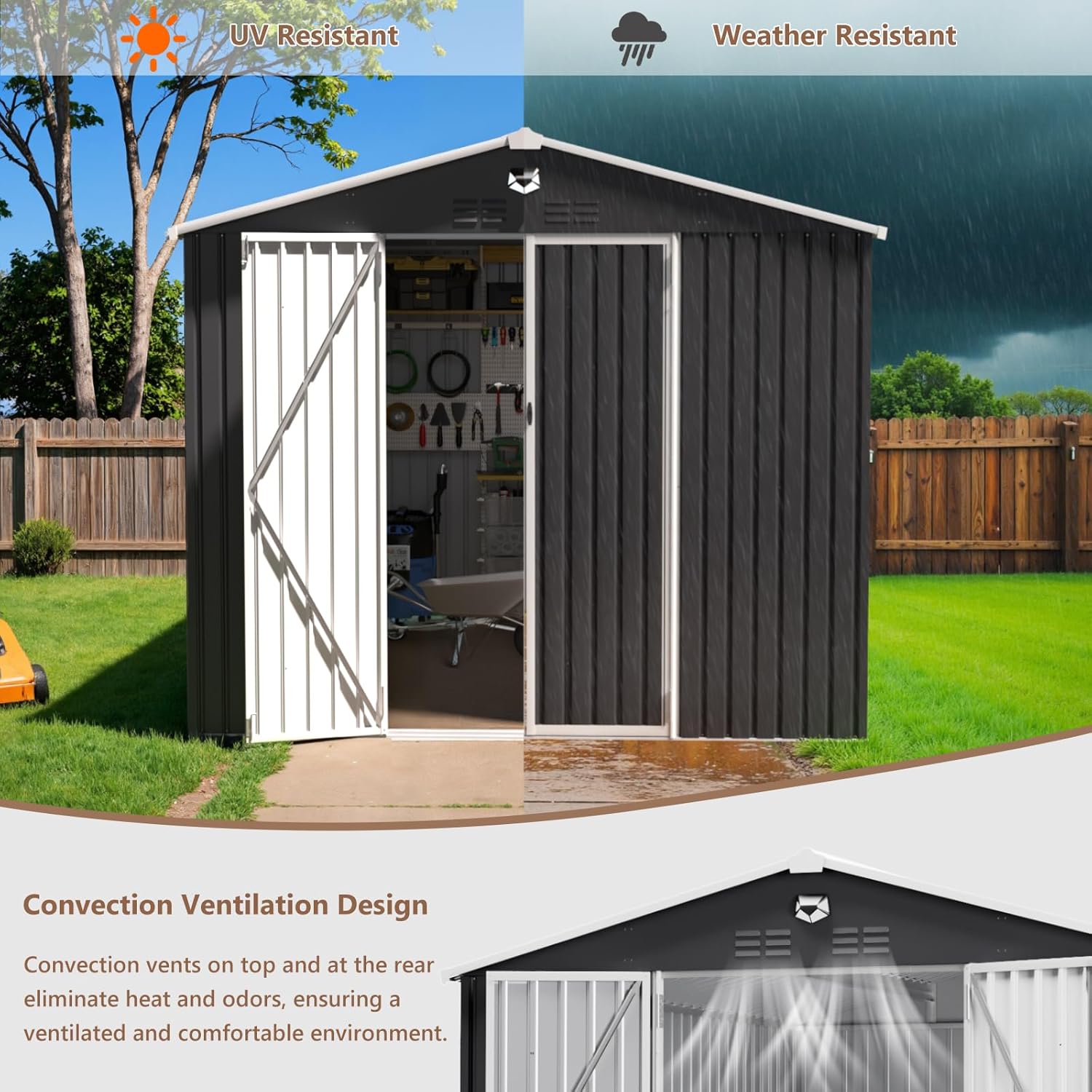 10x12 FT Metal Outdoor Storage - Outdoor Furniture Sale ulasan dan harga