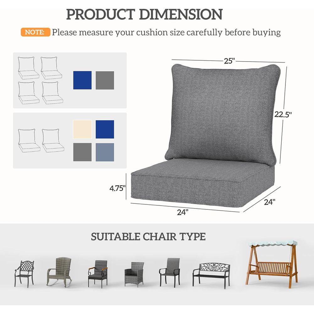 Weather-Resistant Outdoor Chai - Outdoor Furniture Cushions 24 X 24 ulasan dan harga