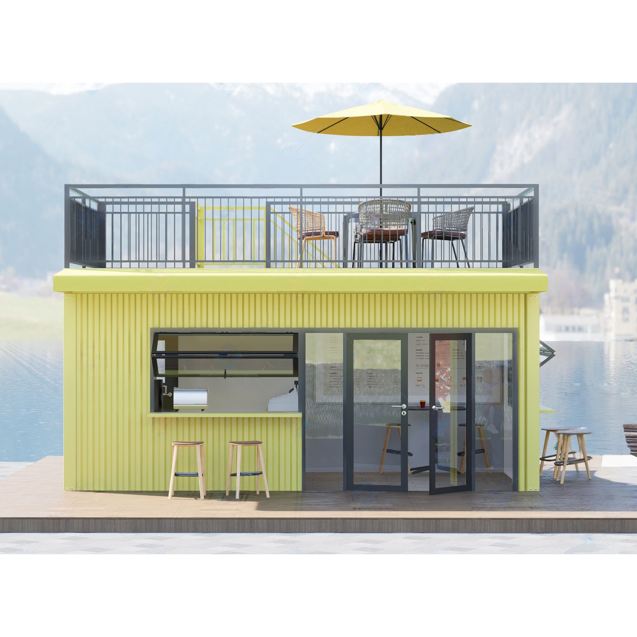Container House 2 3 Bedrooms L - Outdoor Furniture Metal ulasan dan harga