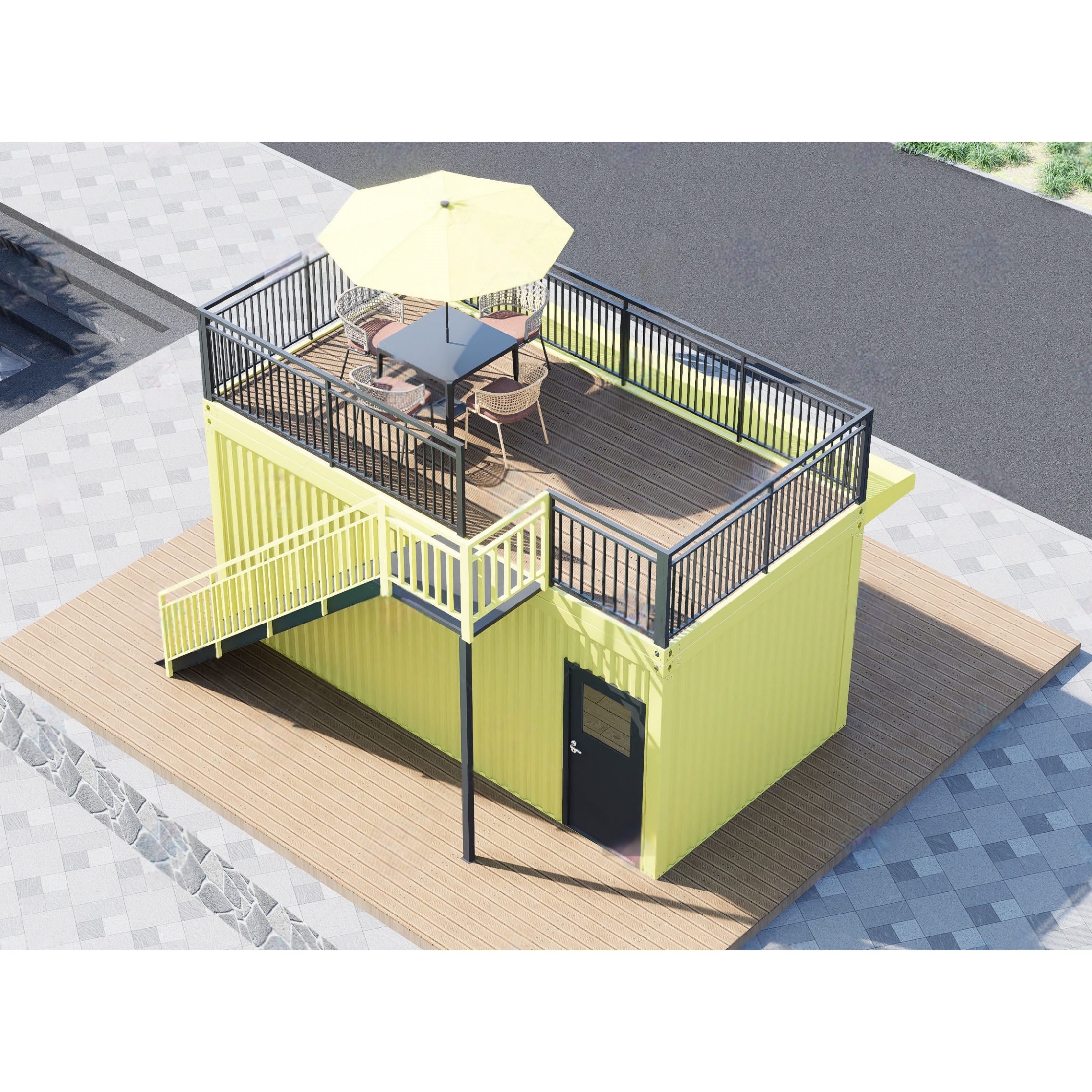 Container House 2 3 Bedrooms L - Outdoor Furniture Metal ulasan dan harga
