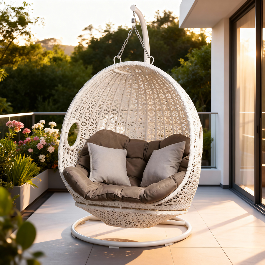 Modern Double Hanging Rattan S - Hanging Egg Chair ulasan dan harga