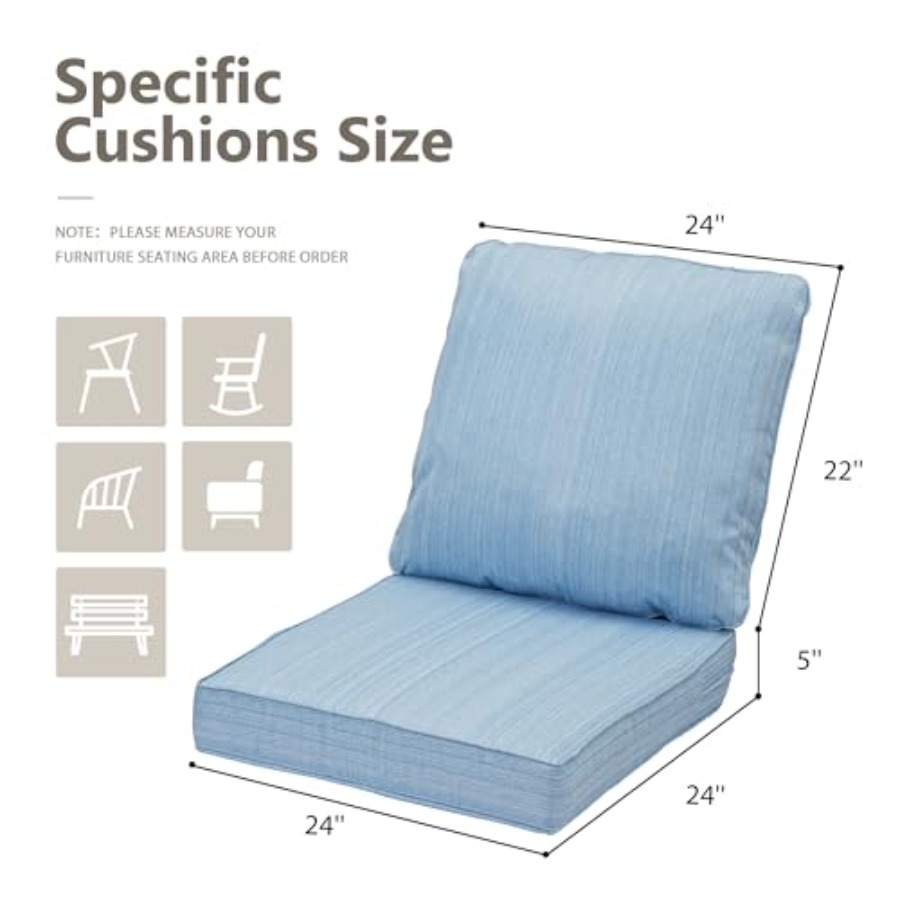 Outdoor Chair Cushion Set Thic - Outdoor Furniture Cushions 24 X 24 ulasan dan harga