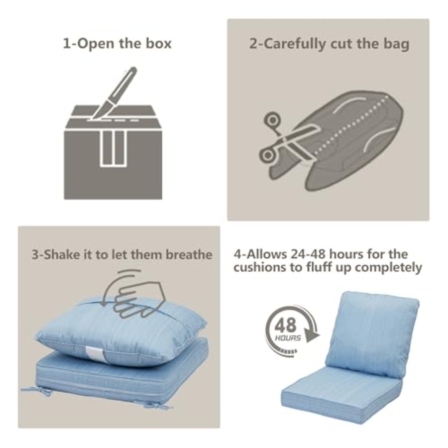 Outdoor Chair Cushion Set Thic - Outdoor Furniture Cushions 24 X 24 ulasan dan harga