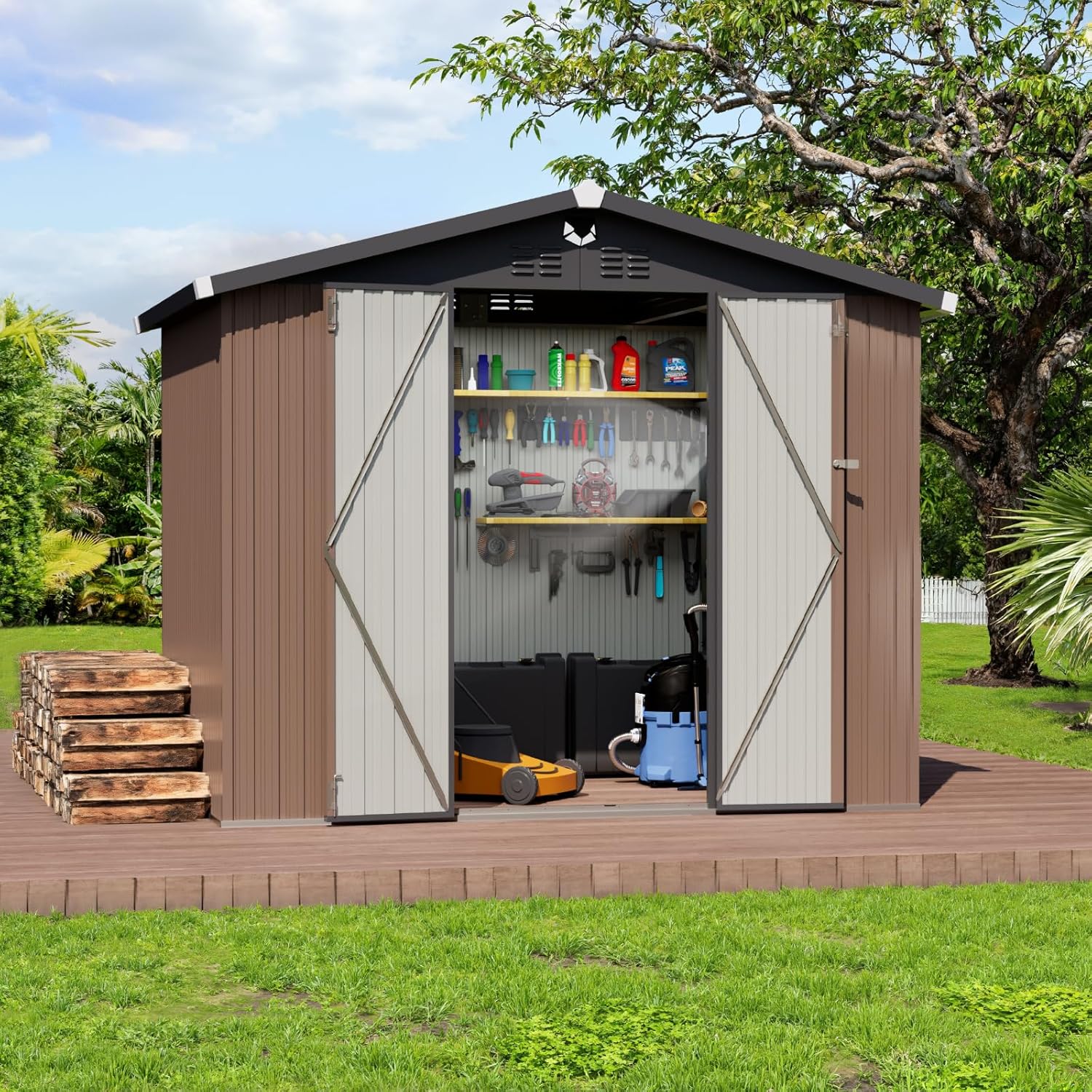 Metal Storage Shed,Outdoor Sto - Outdoor Furniture Metal ulasan dan harga