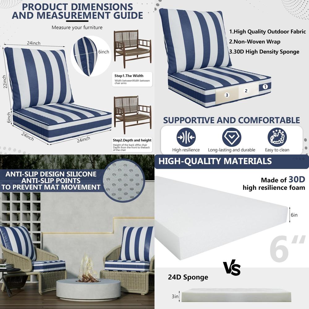 24 x 24 x 6 Outdoor Deep Seat  - Outdoor Furniture Cushions 24 X 24 ulasan dan harga