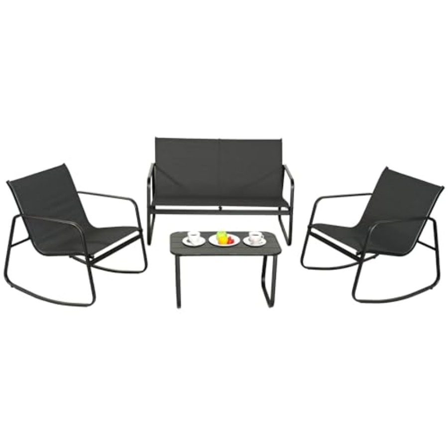 GEONKAI 4 Piece Patio Furnitur - Outdoor Furniture Patio ulasan dan harga