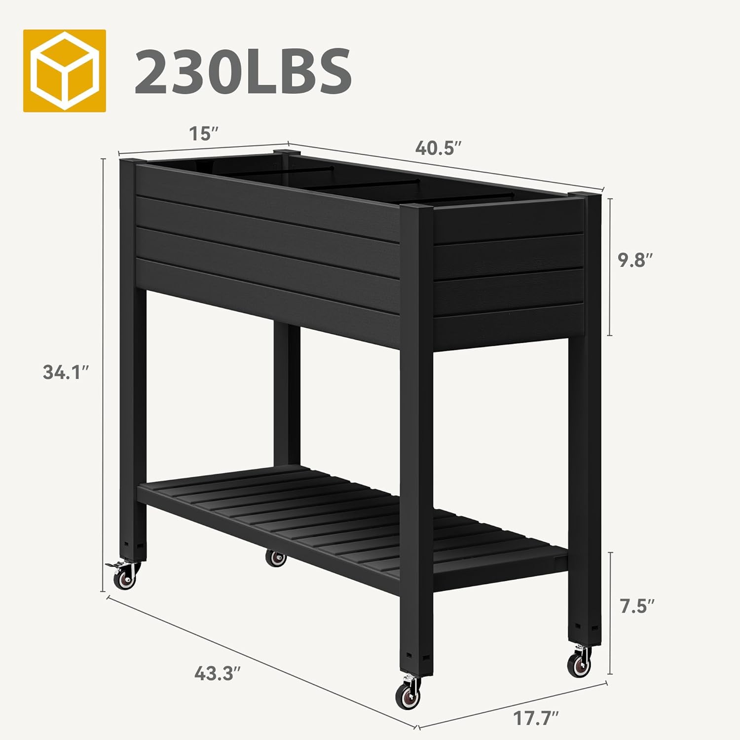 Raised Garden Bed Kit with Whe - Garden Storage Box ulasan dan harga