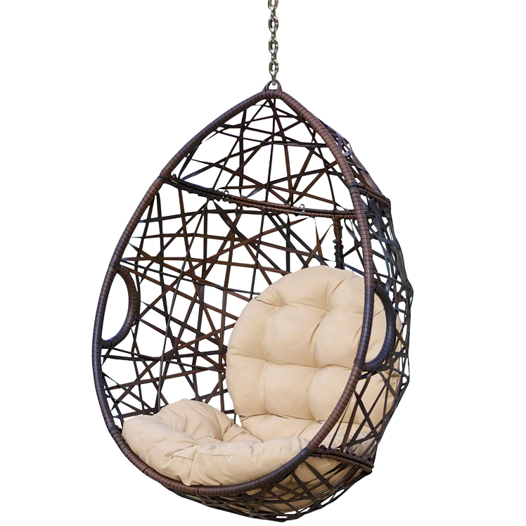 New Design Brown Rattan Swing  - Hanging Egg Chair ulasan dan harga