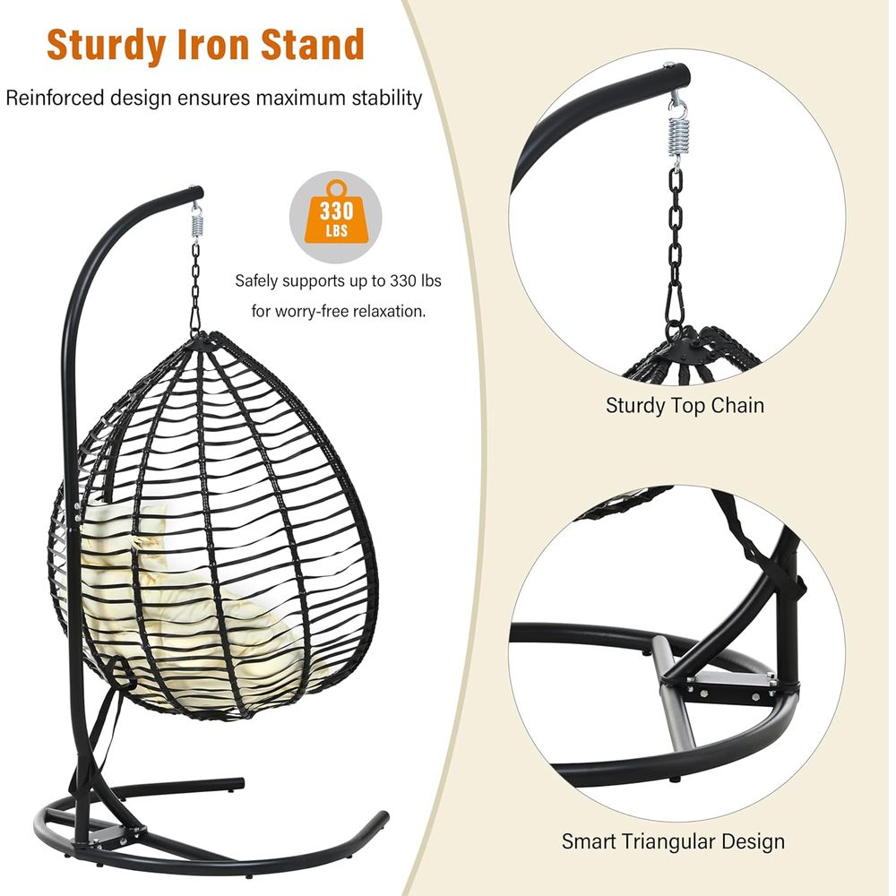 Heavy Duty Hanging Egg Chair w - Hanging Egg Chair ulasan dan harga