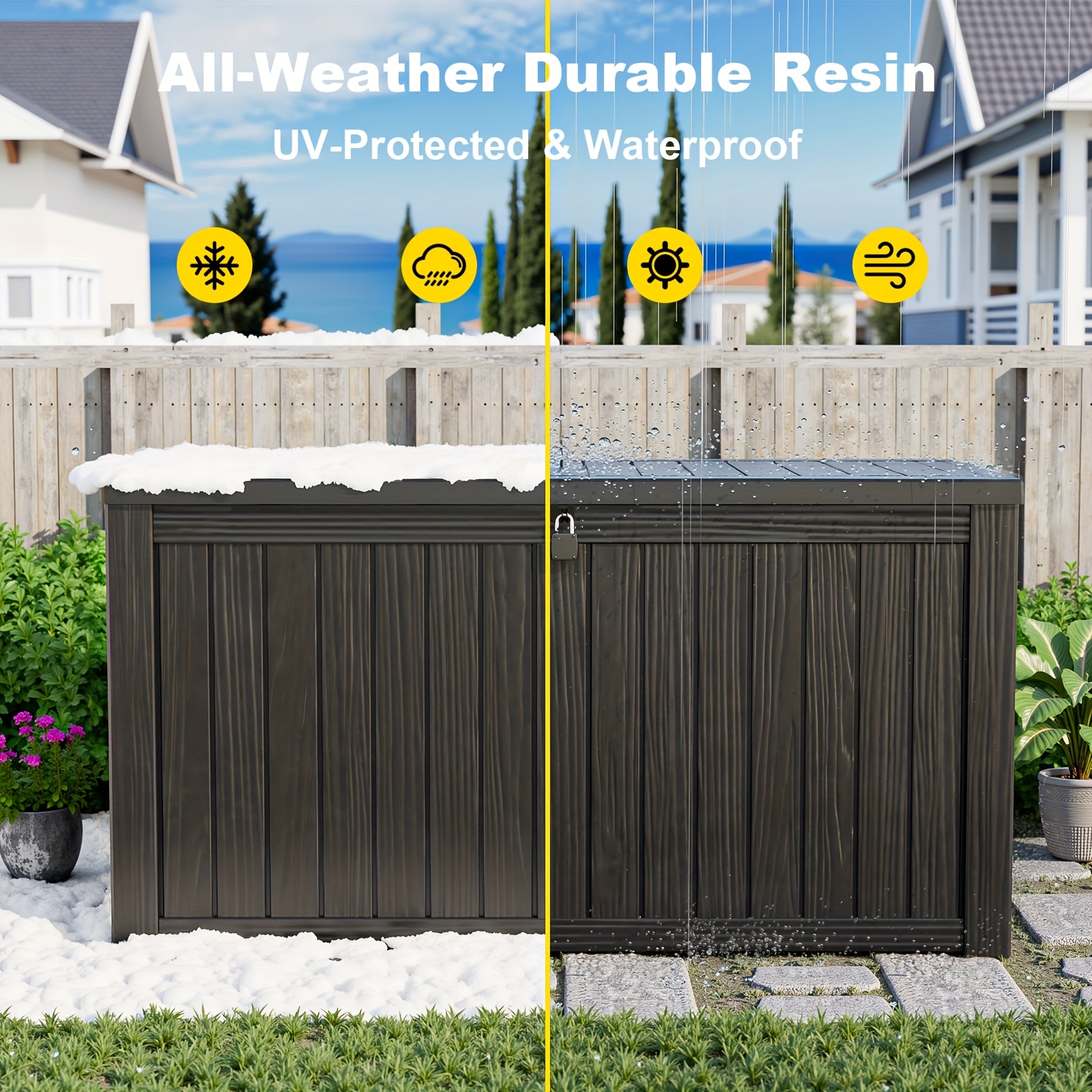 161 Gallon Deck Box, Indoor An - Garden Storage Box ulasan dan harga