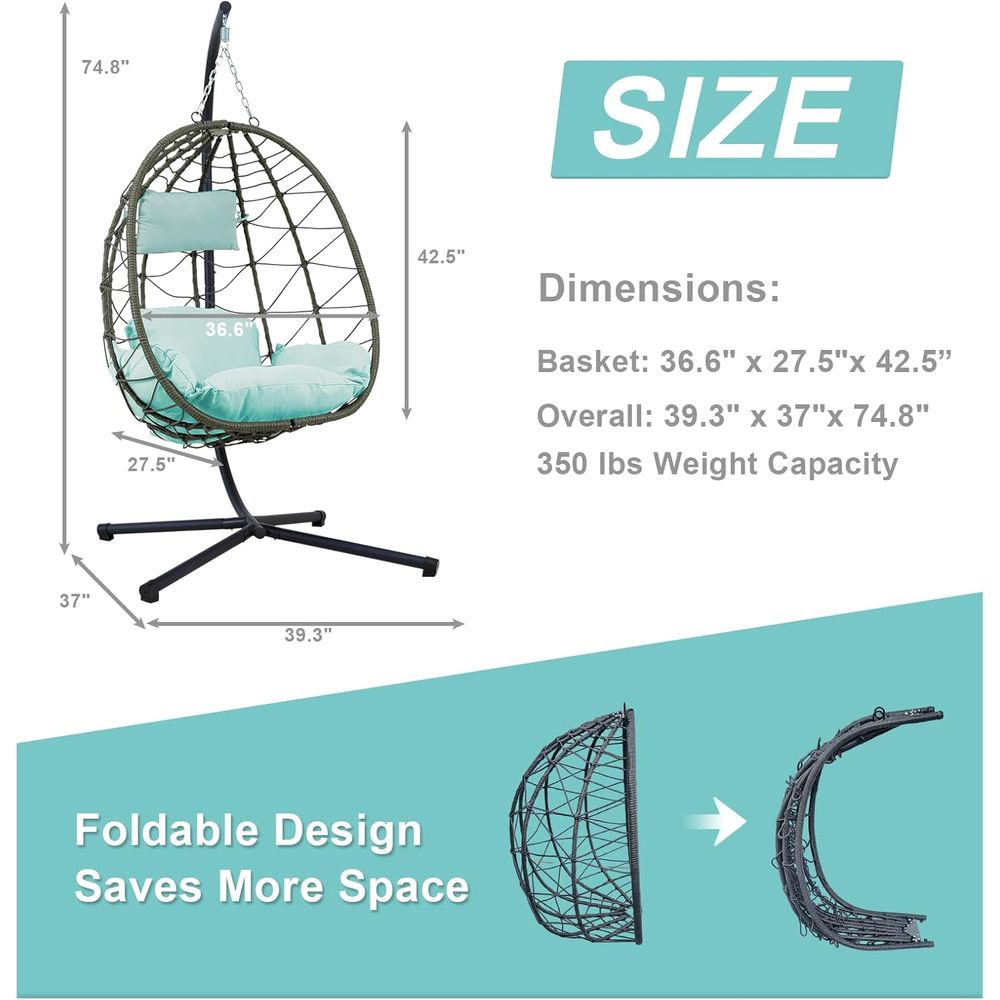Indoor/Outdoor Hanging Egg Cha - Hanging Egg Chair ulasan dan harga