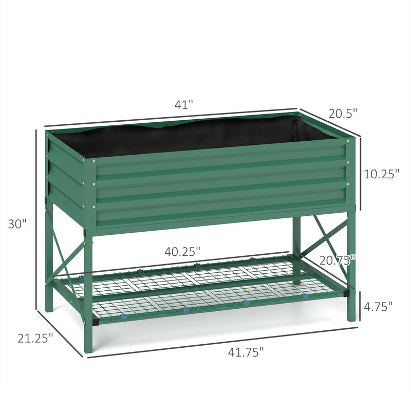 Outsunny Galvanized Raised Gar - Garden Storage Box ulasan dan harga