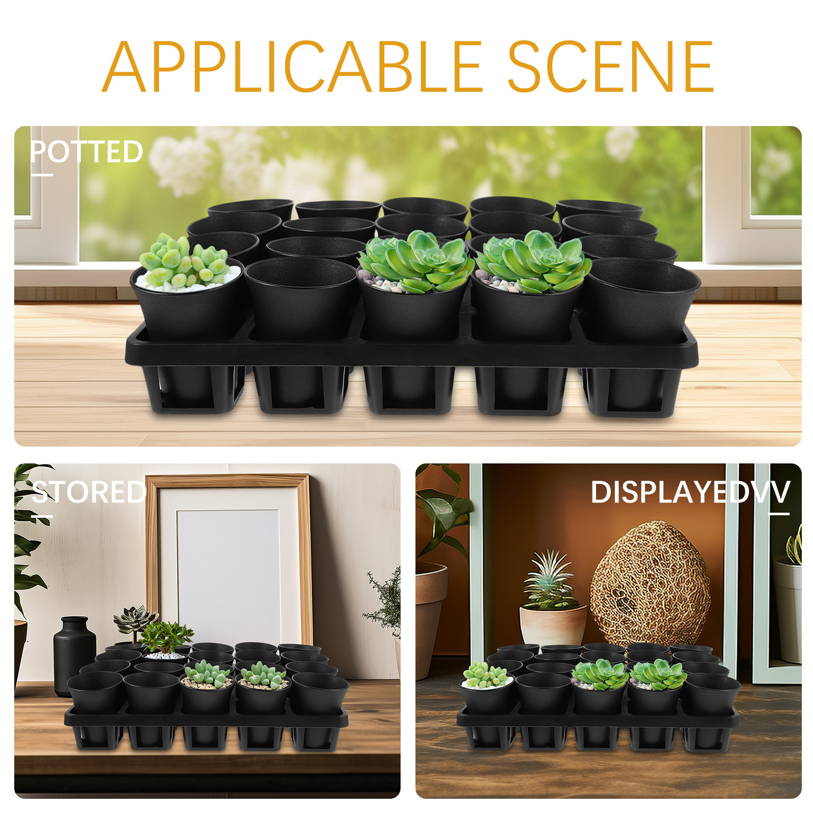 1 set Succulent Plant Pots 20  - Garden Storage Box ulasan dan harga