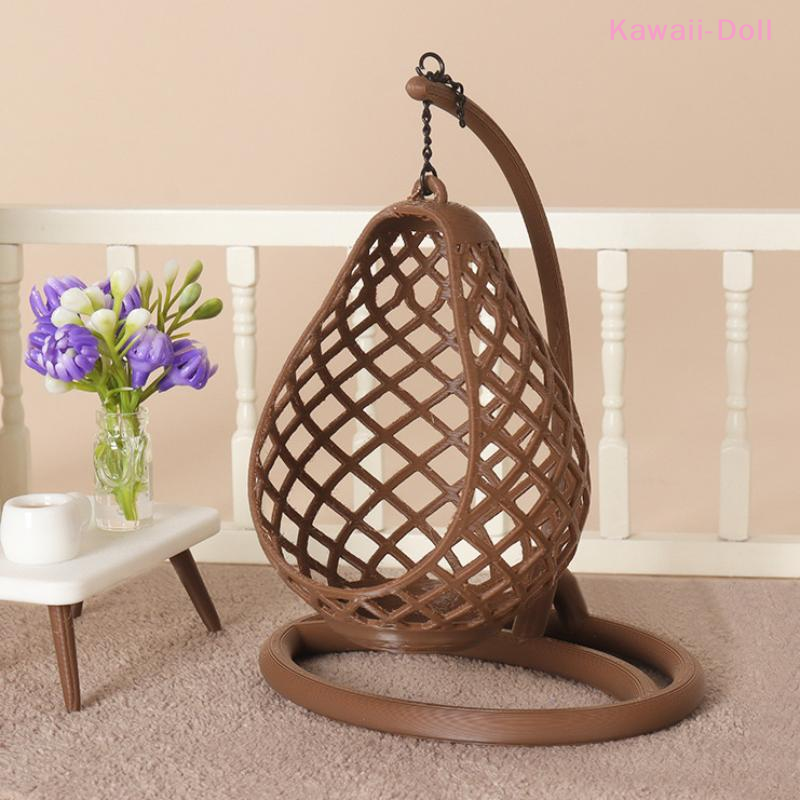 [DO]1Pcs1:12 Scale Dollhouse M - Hanging Egg Chair ulasan dan harga