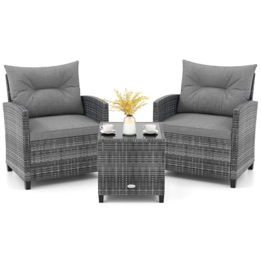 KOTEK 3 Piece Patio Furniture  - Outdoor Furniture Patio ulasan dan harga