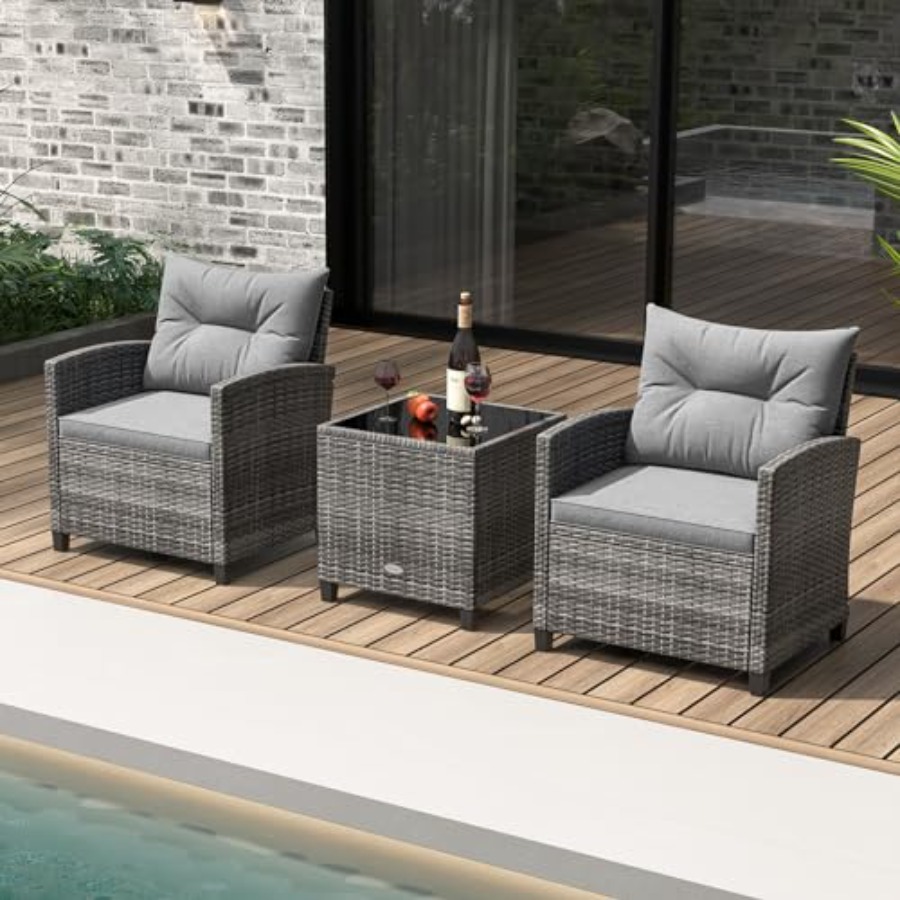 KOTEK 3 Piece Patio Furniture  - Outdoor Furniture Patio ulasan dan harga
