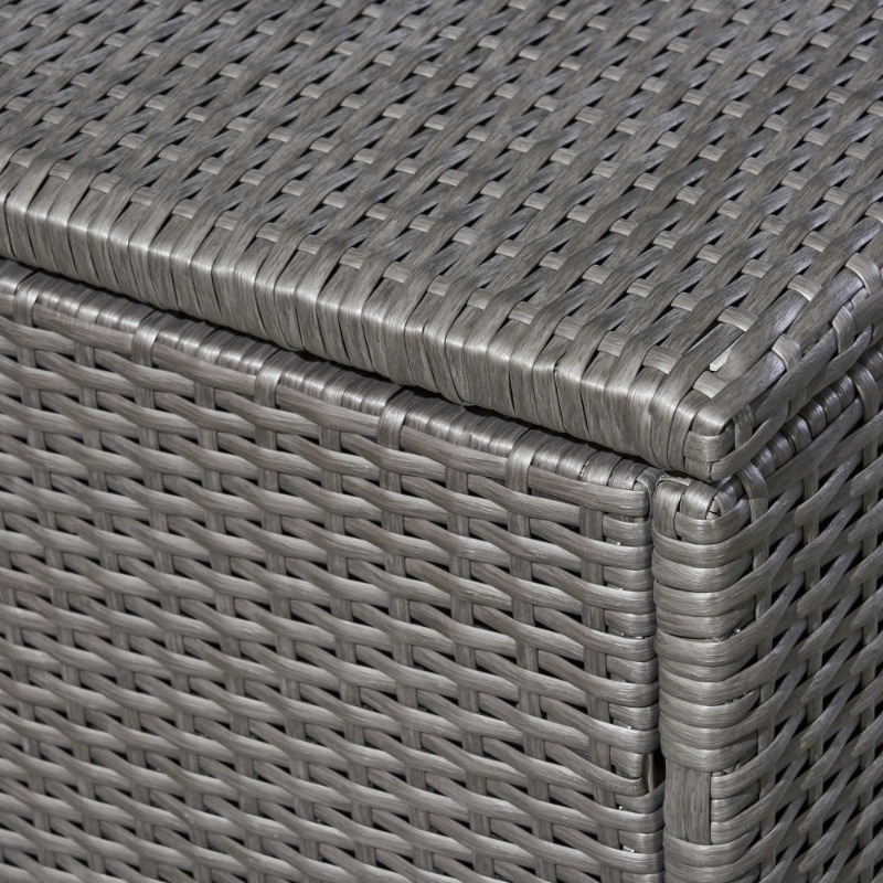 Dark Gray Rattan Outdoor Stora - Garden Storage Box ulasan dan harga