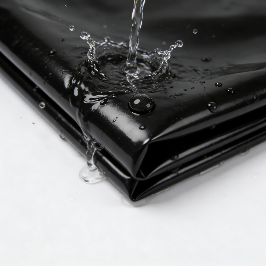 Durable Pure Black PVC Waterpr - Outdoor Furniture Fabric Waterproof ulasan dan harga