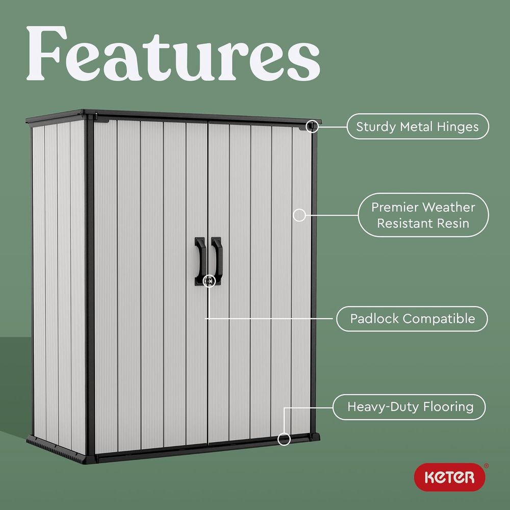 Resin Outdoor Storage Shed, 4. - Outdoor Furniture Patio ulasan dan harga