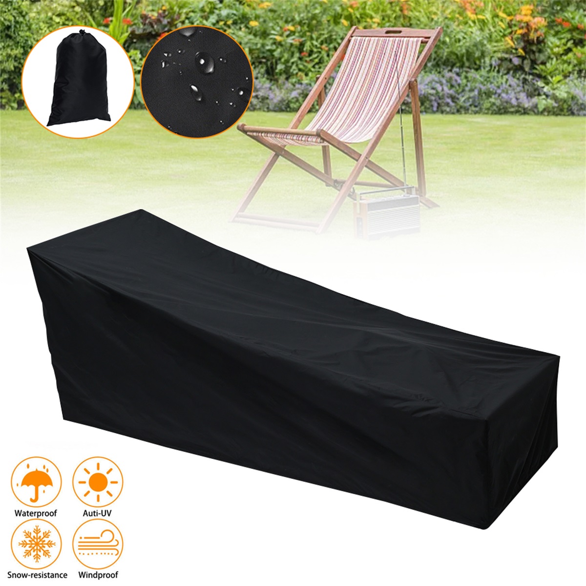 Outdoor Garden Sunbed Cover Su - Outdoor Furniture Fabric Waterproof ulasan dan harga