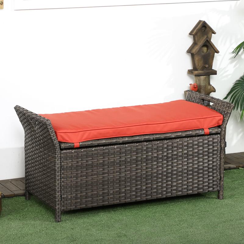 29 Gallon Patio Wicker Storage - Garden Storage Box ulasan dan harga