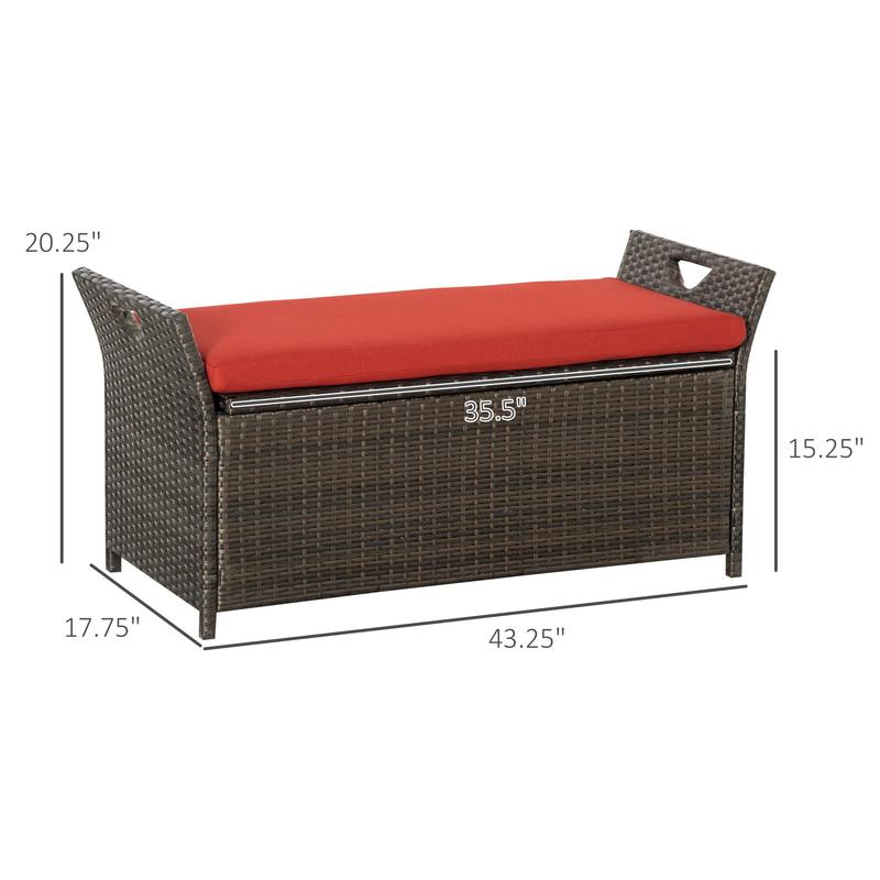 29 Gallon Patio Wicker Storage - Garden Storage Box ulasan dan harga