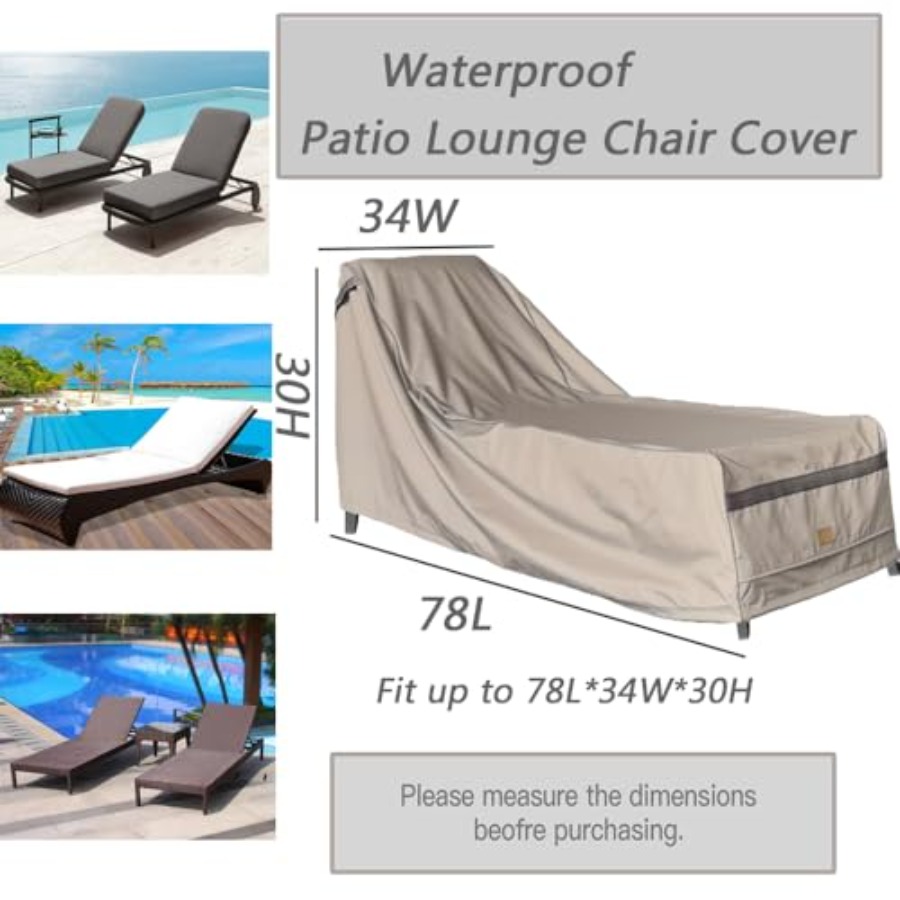 Patio Chaise Lounge Cover Wate - Outdoor Furniture Patio ulasan dan harga