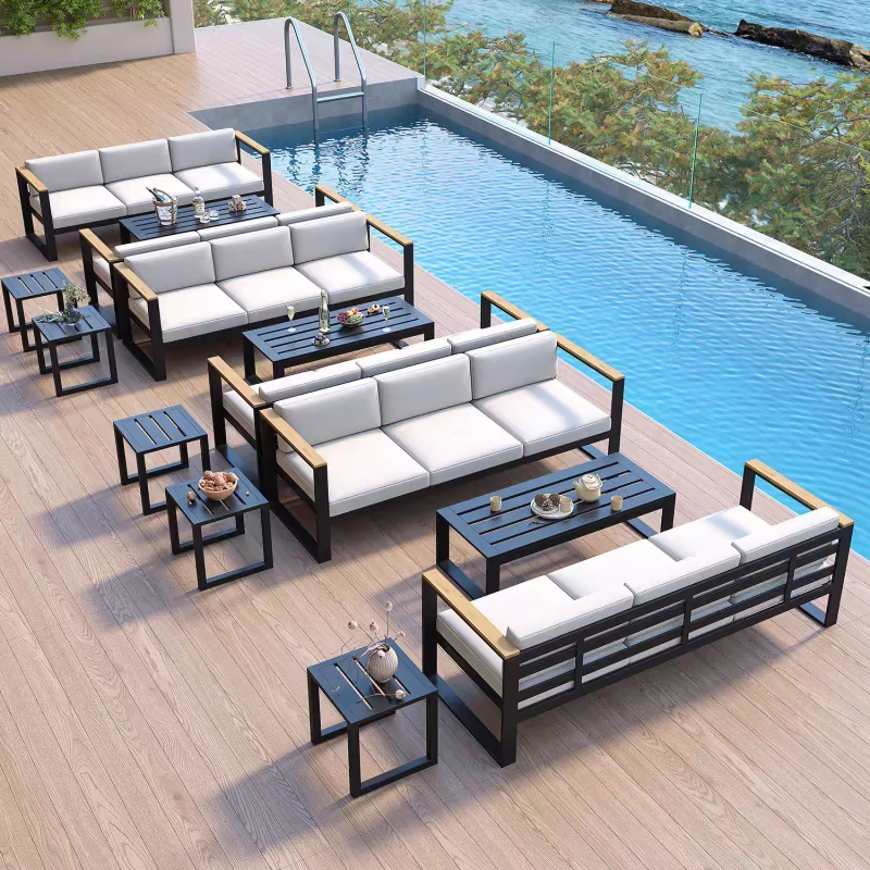 Modern Style Aluminum Patio So - Outdoor Furniture Sale ulasan dan harga